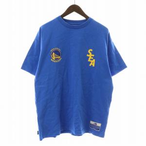 NBA Tシャツ カットソー 半袖 クルーネック ロゴプリント M 青 ブルー 黄色 イエロー /NW9