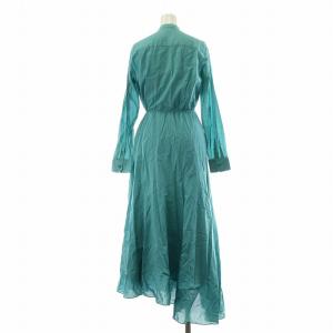 Theory ワンピース インナードレス 2点セット 紐ベルト付き ミモレ ロング 長袖 アシンメトリー バンドカラー Iライン 2 M