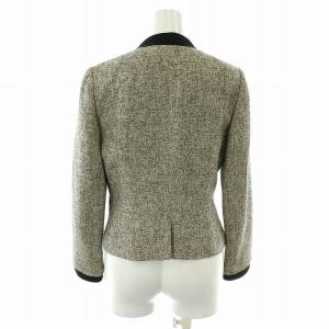 EPOCA ExcellentClassee セットアップ 上下 ノーカラージャケット バイカラー タイトワンピース ひざ丈 半袖 Vネック