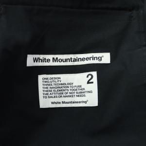 White Mountaineering 別注イージーワイドテーパードスラックス タック ウエストゴム ストレッチ 2 M 黒 ブラック WM2073426