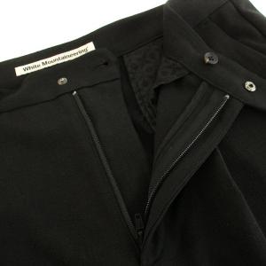 White Mountaineering 23AW 1タックワイドテーパードパンツ 1 TUCK WIDE TAPERED PANTS ベルト 3 L 黒 ブラック