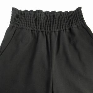 JOURNAL STANDARD 22AW ウールライクストレッチワイドパンツ イージー フリル 38 M 黒 ブラック 22030400905030