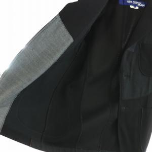 JUNYA WATANABE MAN コムデギャルソン AD2010 テーラードジャケット シングル 切替 金ボタン M 黒 ブラック