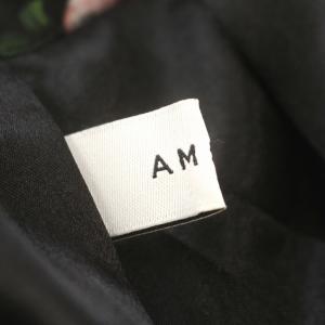 Ameri VINTAGE スカート 花柄 アシンメトリ プリーツ ロング F 黒 ブラック