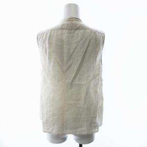 MARGARET HOWELL シャツ ブラウス 麻 リネン ノースリーブ I S ベージュ 578-151303