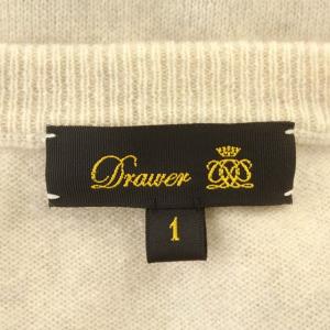 Drawer ニット カシミヤ Vネック 長袖 セーター 1 S ベージュ グレーMIX