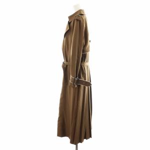 Ameri VINTAGE 19SS VARIOUS BACK PLEATS TRENCH トレンチコート ロング丈 プリーツ アウター F 茶 ブラウン