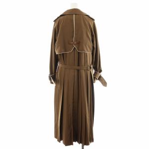 Ameri VINTAGE 19SS VARIOUS BACK PLEATS TRENCH トレンチコート ロング丈 プリーツ アウター F 茶 ブラウン