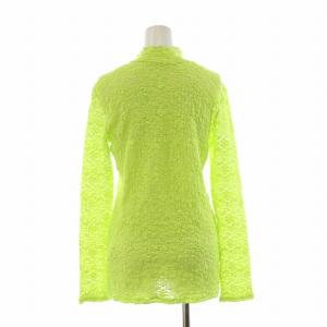 Ameri VINTAGE 22AW LACE COLORFUL CUT TOP カットソー 長袖 総レース F 黄緑 ライトグリーン 01220330530