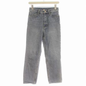 24SS デニムパンツ スリム クロップド USED加工 34 S相当 青 ブルー /G