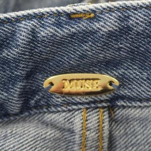 MUSE de Deuxieme Classe 24SS デニムパンツ スリム クロップド USED加工 34 S相当 青 ブルー /G
