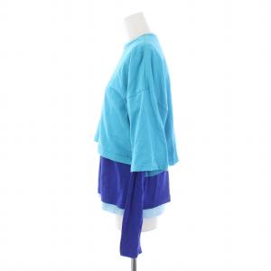 nagonstans 22AW レイヤードカットソー 長袖 クルーネック M 青 ブルー 水色 470FA180-0520 /BM