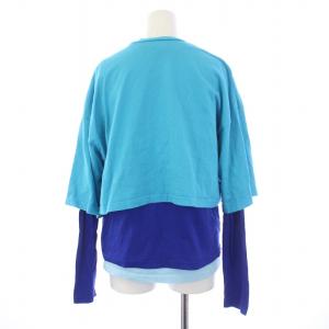 nagonstans 22AW レイヤードカットソー 長袖 クルーネック M 青 ブルー 水色 470FA180-0520 /BM