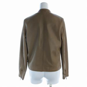 JOURNAL STANDARD ライダースジャケット ラムレザー 本革 シングル ショート丈 S ベージュ