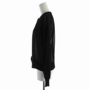 JOURNAL STANDARD relume 24SS ウォッシャブルサマーニットカーディガン シアー シースルー クルーネック 長袖 F 黒 ブラック 24080462832120