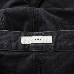 JieDa USED LOOSE FIT JEANS ユーズドルーズフィットデニムパンツ ジーンズ ジップフライ フリンジ 革パッチ 牛革