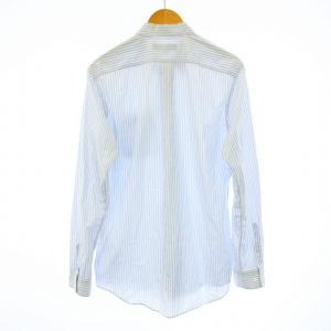 Comme des Garçons Homme Deux AD2018 シャツ カジュアルシャツ 長袖 ストライプ コットン L 水色 白 ホワイト DB-B002