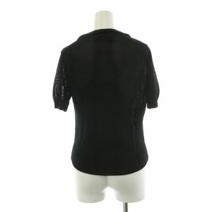 Tao ニット カットソー ヴィンテージ 丸襟 半袖 黒 ブラック