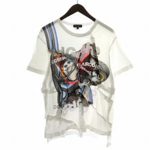 AD2020 21SS METAL OUTLAW期 Tシャツ カットソー 半袖 クルーネック プリント L 白 ホワイト マルチカラー