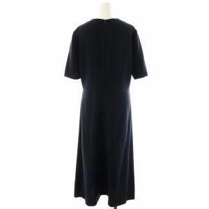 theory luxe 23SS LIVE2 HANNE ワンピース 5分袖 ミモレ ロング 40 L 紺 ネイビー 3105509