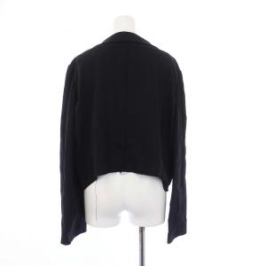 COMME des GARCONS AD2001 ラウンドカラージャケット アウター クロップド丈 カットオフ M 黒 ブラック GE-J002