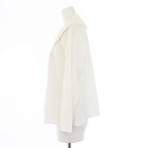 Tao AD2008 綿ブロード丸襟ブラウス シャツ 長袖 M 白 ホワイト TC-B002