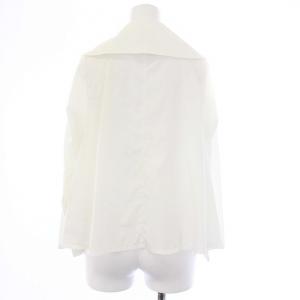 Tao AD2008 綿ブロード丸襟ブラウス シャツ 長袖 M 白 ホワイト TC-B002
