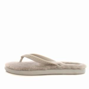 UGG australia emmi w fuffie フラッフィー サンダル 羊革 ムートン US8 25cm グレー