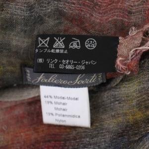 Faliero Sarti ストール マフラー チェック柄 モヘヤ ウール シルク 赤 レッド ベージュ