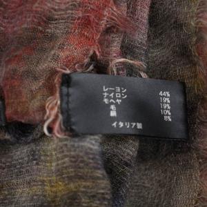 Faliero Sarti ストール マフラー チェック柄 モヘヤ ウール シルク 赤 レッド ベージュ