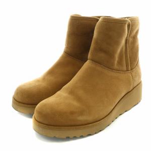 UGG australia クリスティン ムートンブーツ ショート スエード ボア 厚底 23.5cm キャメル 1012497