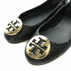 TORY BURCH キルテッドミニー QUILTED MINNIE フラットシューズ パンプス レザー キルティング ロゴプレート 7 24.0cm