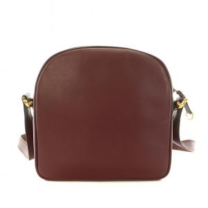 Cartier マストライン ショルダーバッグ レザー ダブルC ロゴ型押し 保存袋付き ボルドー