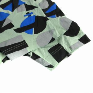 VIVIENNE WESTWOOD MAN Tシャツ カットソー 総柄 クルーネック 半袖 44 L 緑 グリーン 黒 ブラック