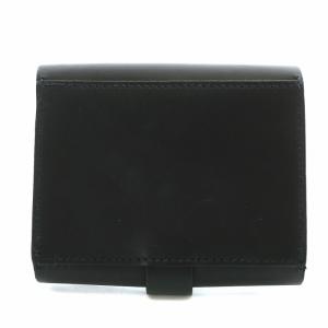 IL BISONTE カードケース 名刺入れ レザー エンボスロゴ 黒 ブラック