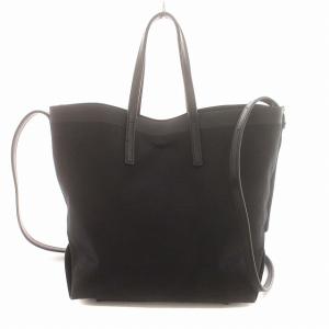YAHKI トートバッグ キャンバス ショルダーバッグ 2WAY 黒 ブラック /G