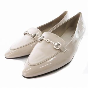 tsumori chisato walk パンプス スリッポン ポインテッドトゥ エナメル 靴 シューズ 24cm グレージュ /MM