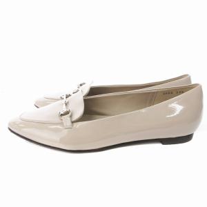 tsumori chisato walk パンプス スリッポン ポインテッドトゥ エナメル 靴 シューズ 24cm グレージュ /MM