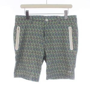 EDITION ゴルフウェア スポーツウェア ショートパンツ ロゴ 刺繍 総柄 ストレッチ 5 L グレー