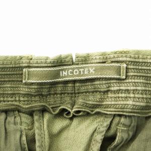 INCOTEX SLACKS スラックス 12S100 SLIM FIT パンツ ジッパーフライ 30 M カーキ /AN31