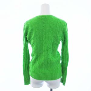POLO RALPH LAUREN ニット セーター 長袖 ポニー刺繍 カシミヤ混 155/ 80A XS 緑 グリーン 211525764015