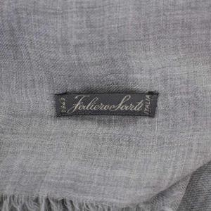 Faliero Sarti ストール マフラー フリンジ イタリア製 カシミヤ グレー
