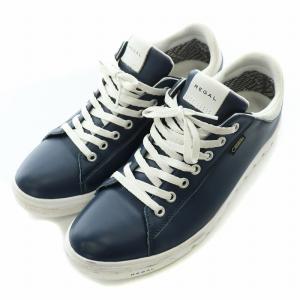 REGAL GORE-TEX ローカットスニーカー シューズ レザー ロゴ 25.5cm 紺 ネイビー