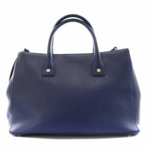 FURLA ネイビー レザー トートバッグ 大きめ FURLA - FURLA(フルラ) トートバッグ - ネイビー レザーの通販