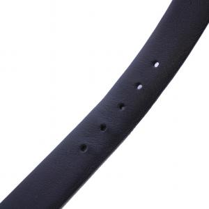 Salvatore Ferragamo ガンチーニ レザーベルト 革ベルト シルバー金具 黒 ブラック