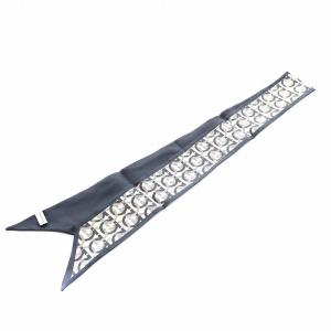 Salvatore Ferragamo ガンチーニ スカーフ 総柄 シルク 絹 ベージュ 紺 ネイビー