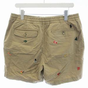 POLO RALPH LAUREN ストレッチクラシックフィット STRETCH CLASSIC FIT ショートパンツ イージーパンツ 刺繍 W32 M ベージュ