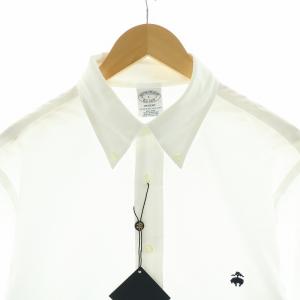 Brooks Brothers タグ付き カッターシャツ ワイシャツ ボタンダウン 長袖 刺繍 L 白 ホワイト