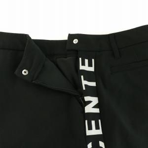 DESCENTE 台形スカート ミニ ゴルフウェア GOLF ロゴプリント M 黒 ブラック