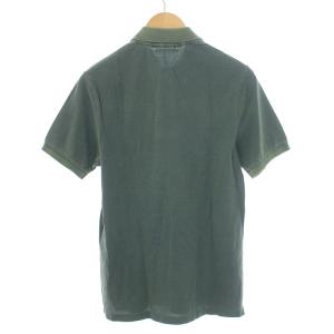 STONE ISLAND SLIM FIT ポロシャツ 半袖 ロゴ M カーキ /BM